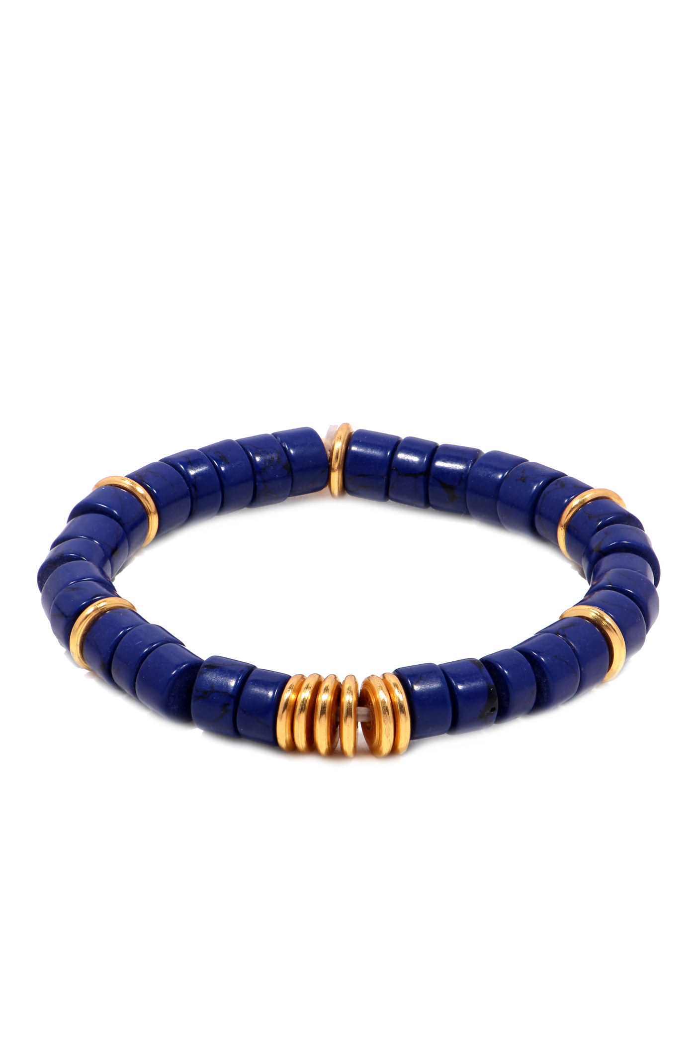 MNSH Bohême Beads Lapis Bracelet Blue Gold Resort Gifting Melange Singapore Online Shopping Indian Designer Wear Destination Weddings
