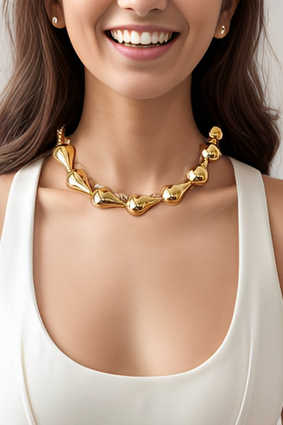MNSH Bold Gold Mini Choker indian designer wear online shopping melange singapore