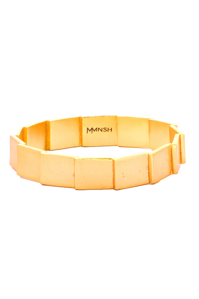 MNSH Brick Bangle Gold Indian Designer Wear Online Shopping Melange Singapore Resorts Womenswear Gifting