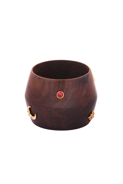 MNSH Chand Tara Bangle Online Shopping Melange Singapore Indian Designer Wear Resort Gifting Gold Wood