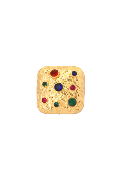 MNSH Mob Wife Studded Ring Gold Indian Designer Wear Melange Sngapore Online Shopping Gifting Womenswear
