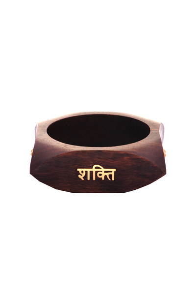 MNSH Nidar Shakti Bangle Wood Gold Melange Singapore Online Shopping Indian Designer Wear Resort Gifting Womenswear