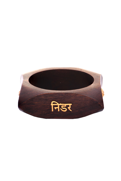 MNSH Nidar Shakti Bangle Wood Gold Melange Singapore Online Shopping Indian Designer Wear Resort Gifting Womenswear