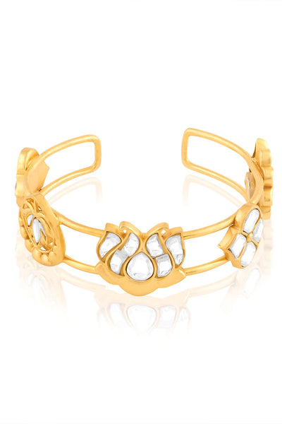 MNSH Noor Kamal Polki Cuff indian designer wear online shopping melange singapore 
