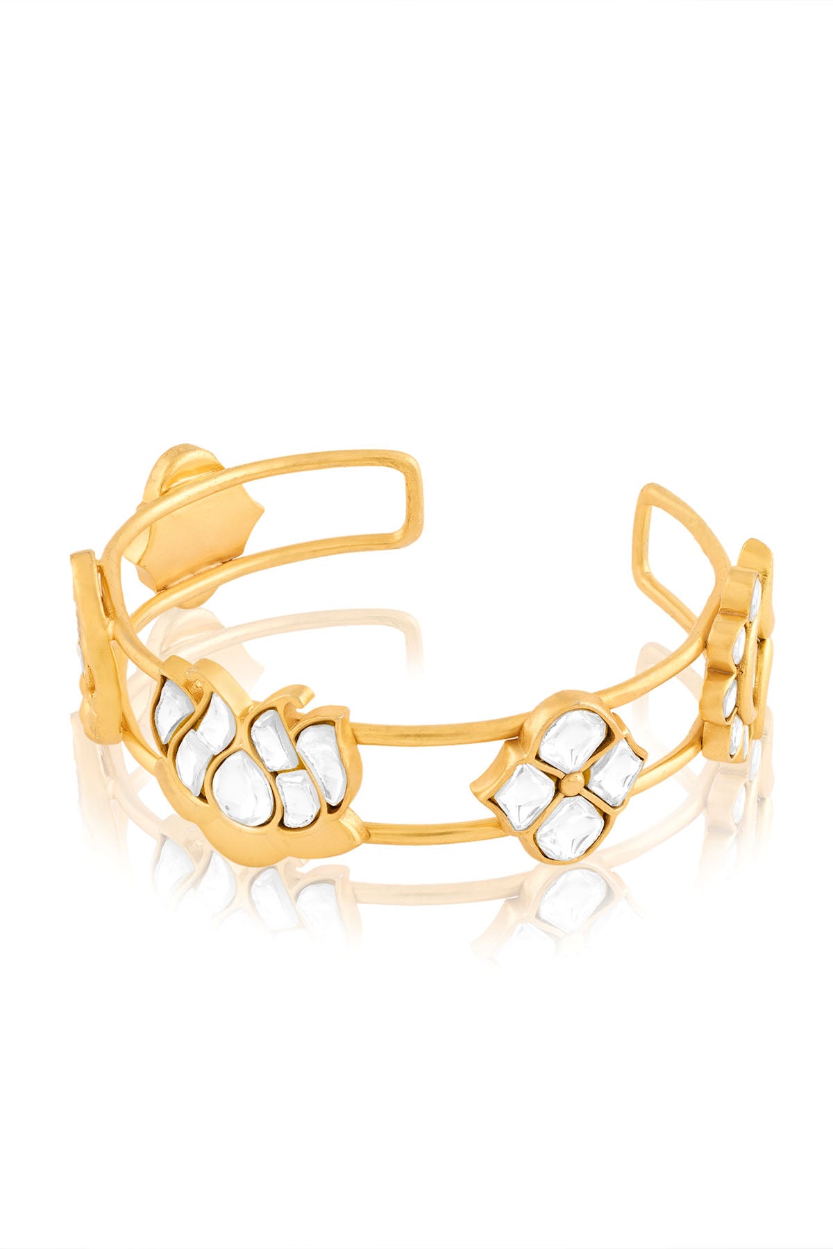 MNSH Noor Kamal Polki Cuff indian designer wear online shopping melange singapore 
