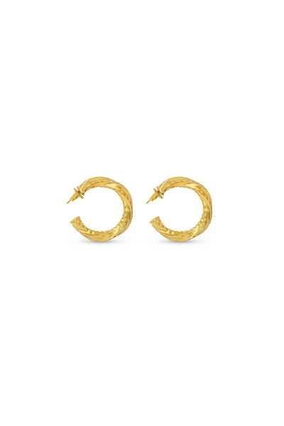 MNSH Oro Texture Hoops indian designer wear online shopping melange singapore