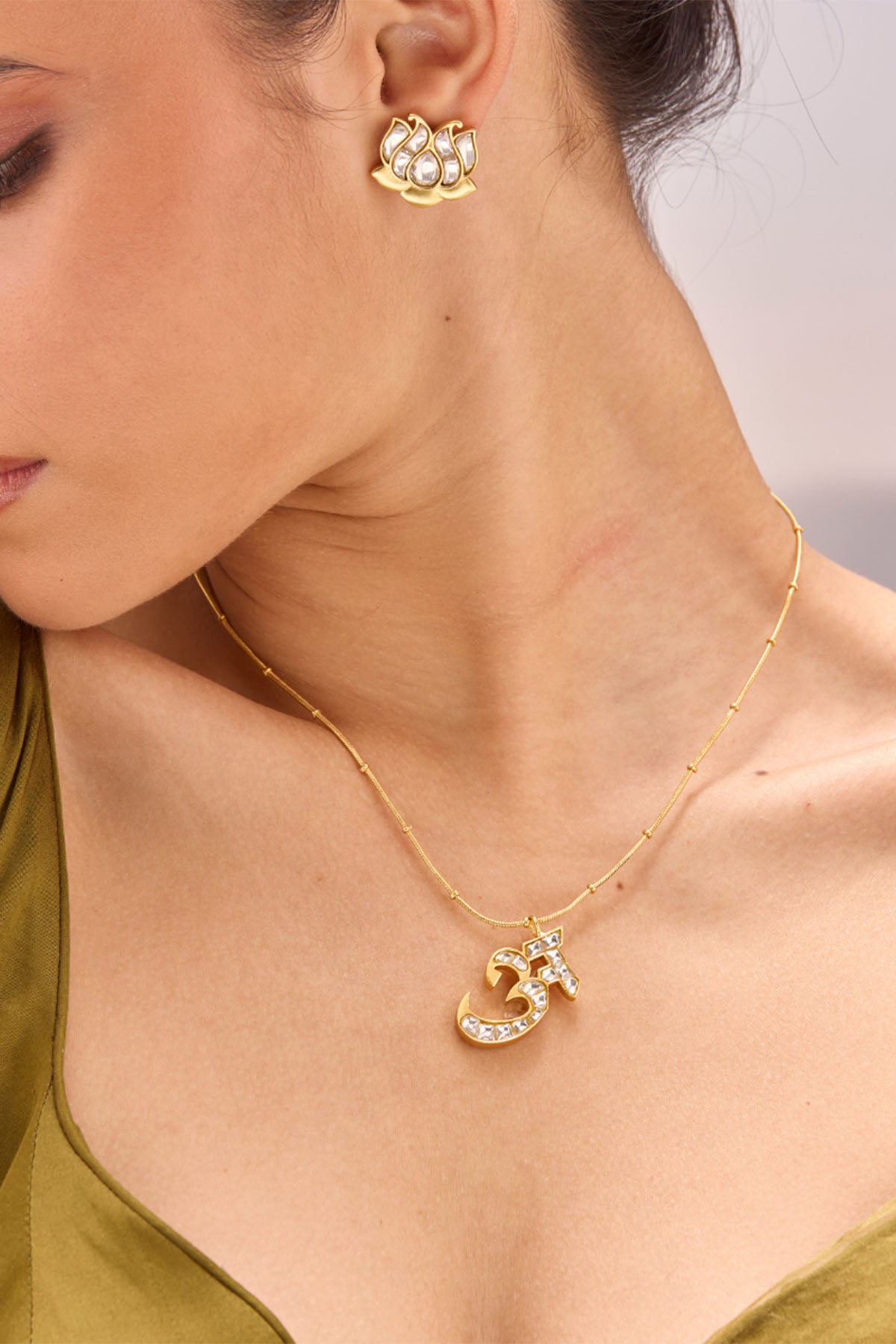 MNSH Polki Initial - A indian designer wear online shopping melange singapore 