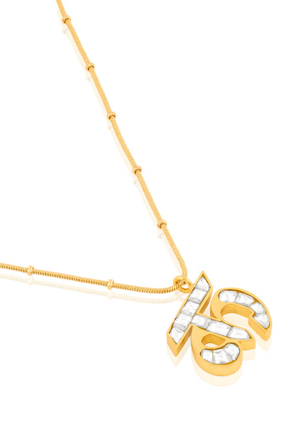 MNSH Polki Initial - K indian designer wear online shopping melange singapore 