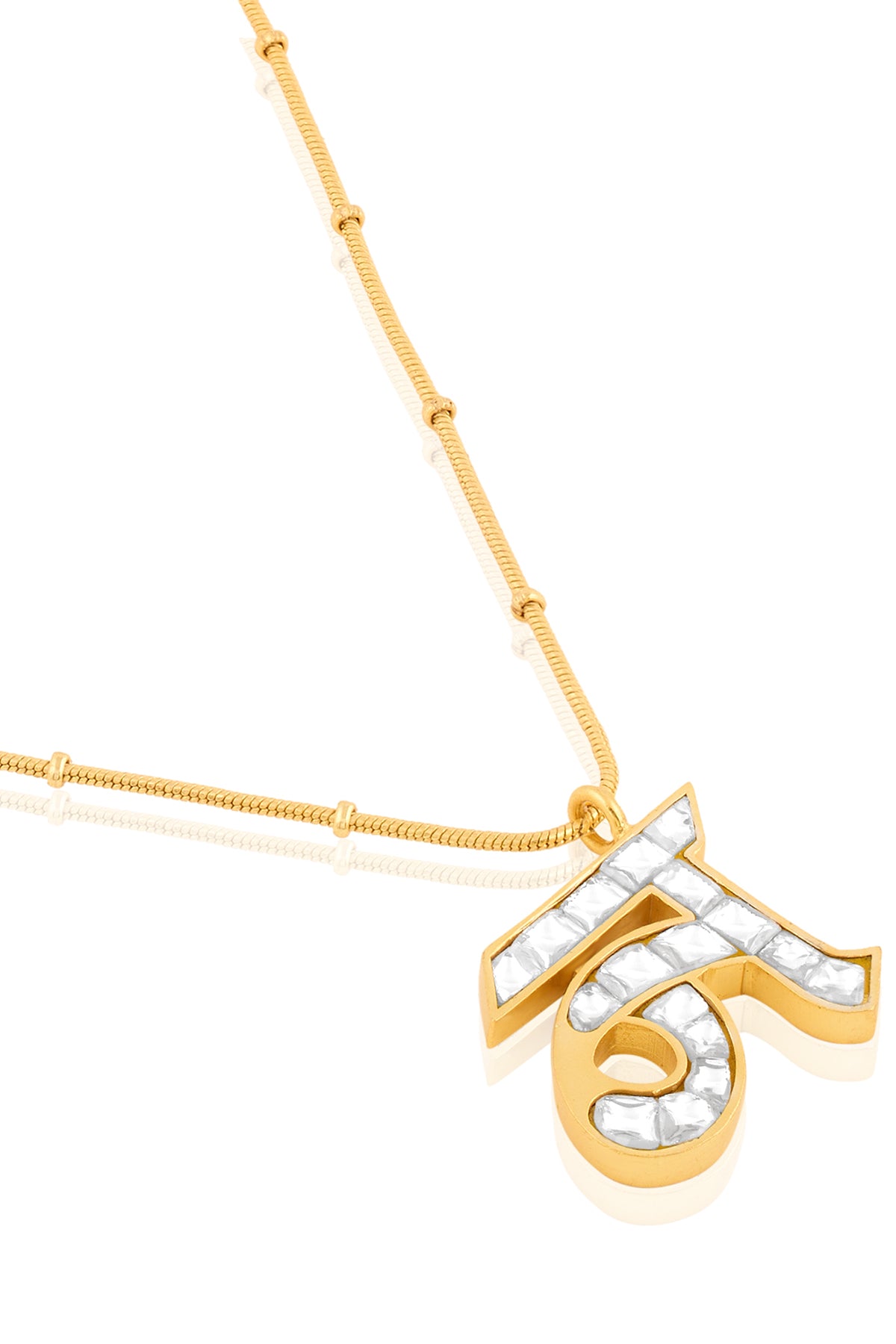 MNSH Polki Initial - N indian designer wear online shopping melange singapore 