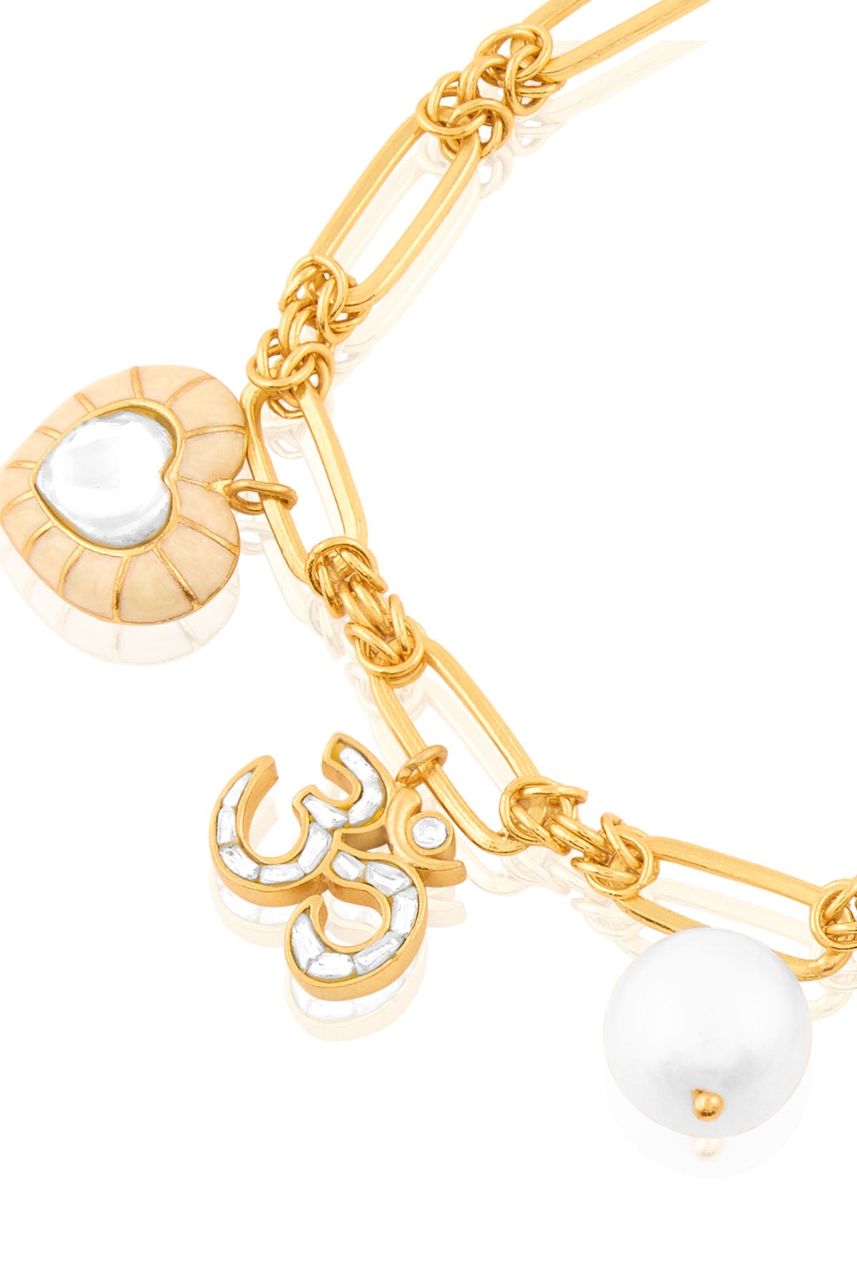 MNSH Shubh Polki Bracelet indian designer wear online shopping melange singapore 
