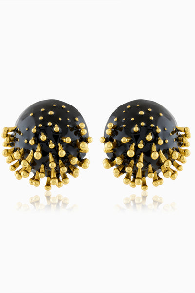 MNSH Vine Round Studs Black indian designer wear online shopping melange singapore