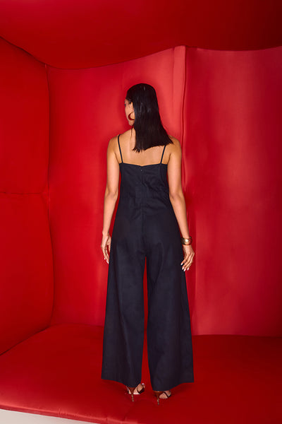Maison Blu Loop Jumpsuit With Bold Buttons indian designer wear online shopping melange singapore