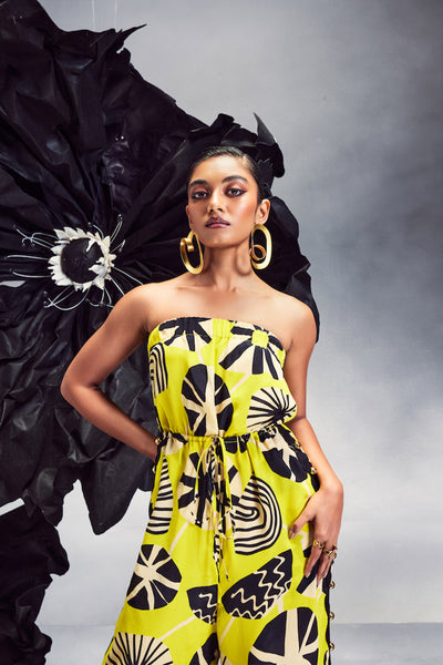Maison Blu Rick Rack Studded Tube Jumpsuit indian designer wear online shopping melange singapore