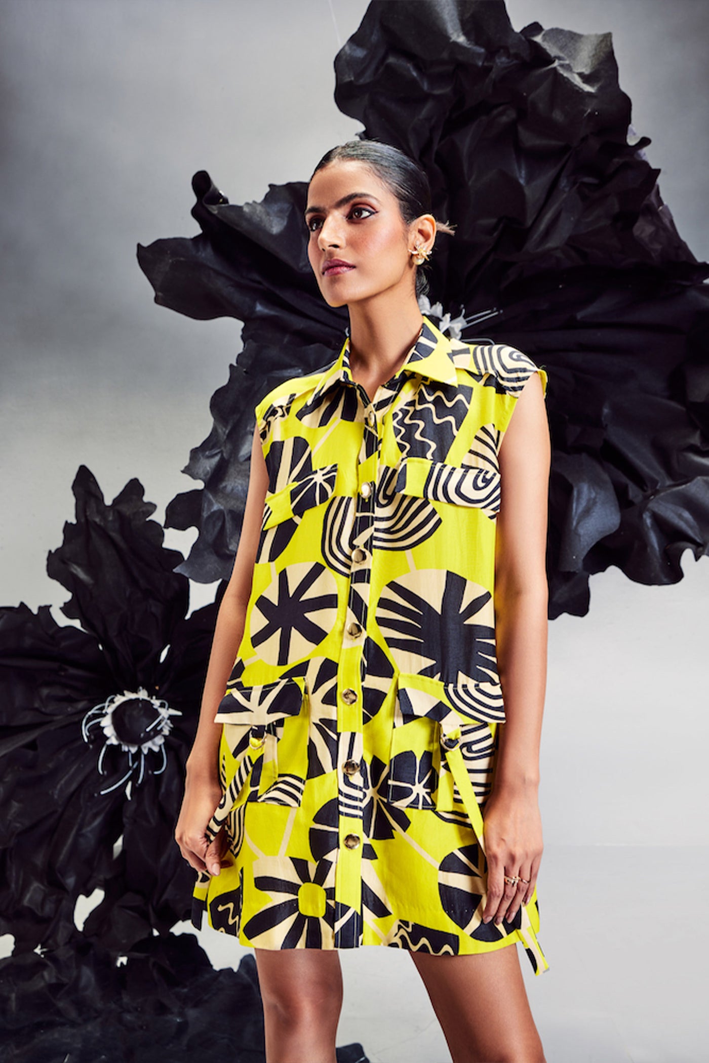 Maison Blu Short Cargo Dress indian designer wear online shopping melange singapore