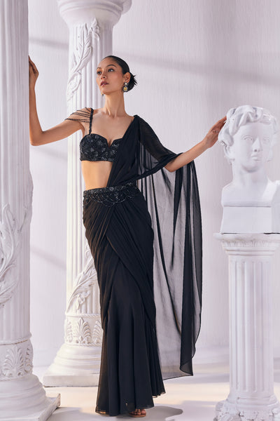 Mandira Wirk Draped Saree Set indian designer wear online shopping melange singapore