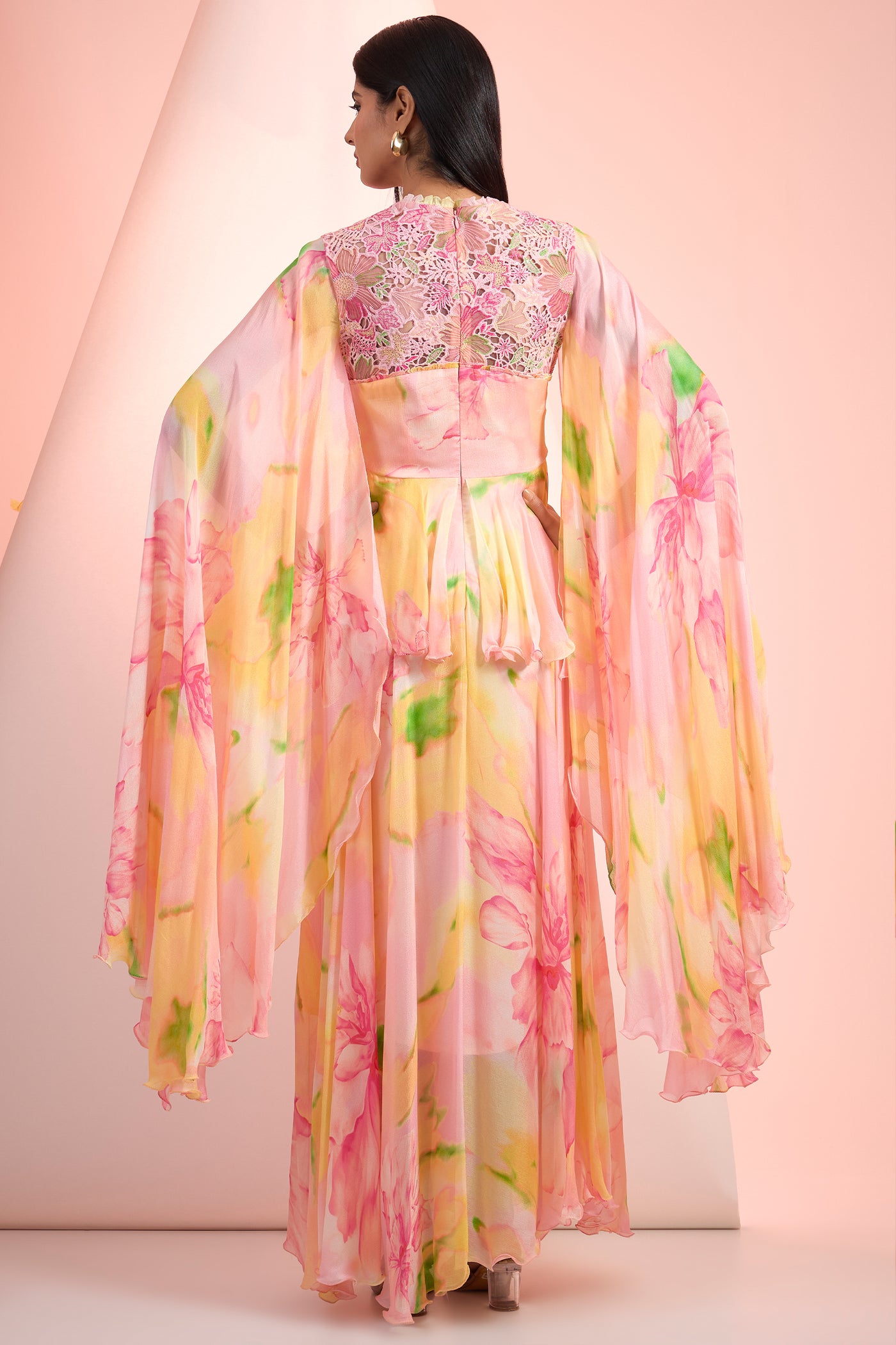 Mandira Wirk Elegant Printed Dress Indian designer wear online shopping melange singapore