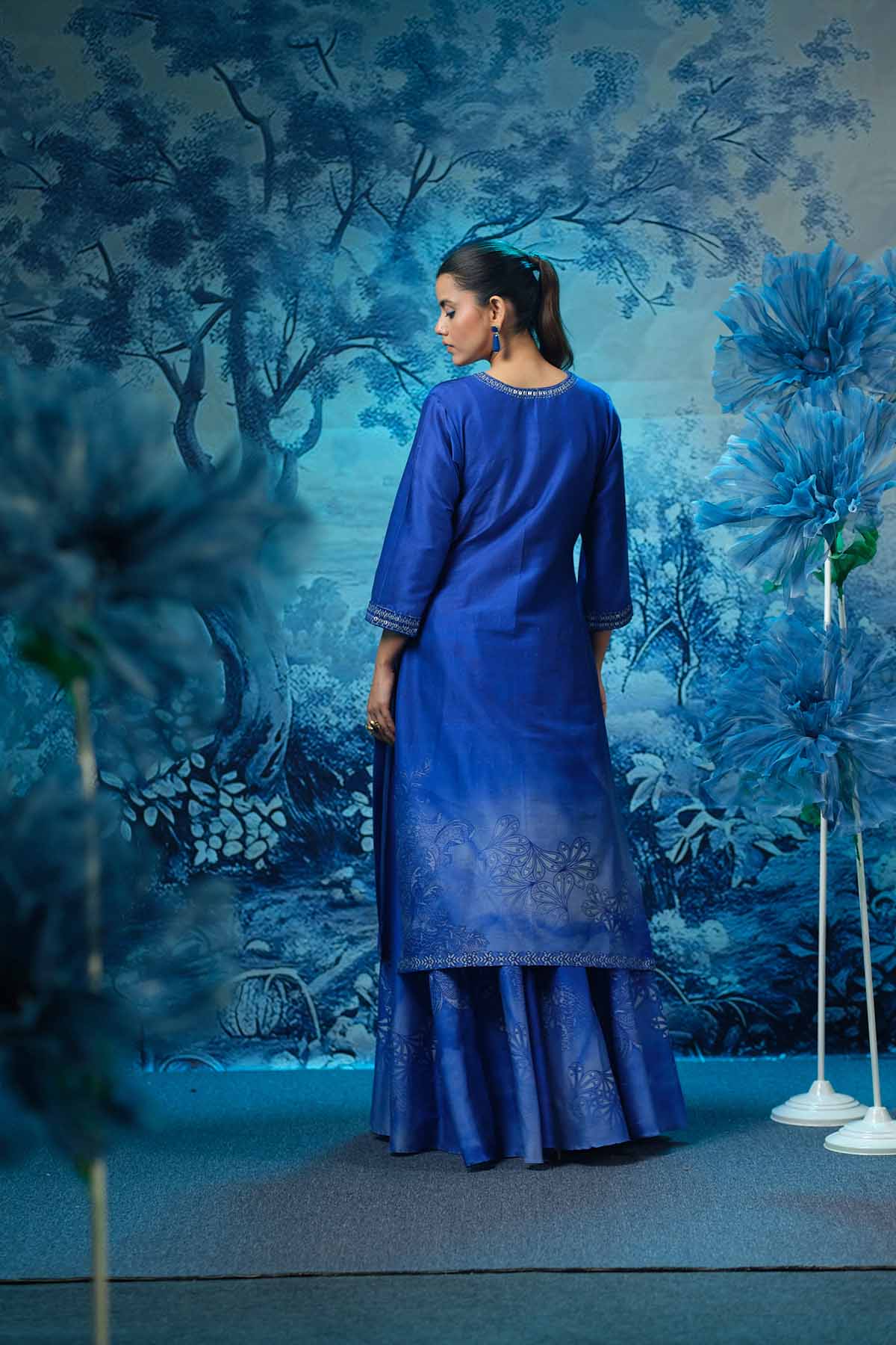 Mandira Wirk Iris Kurta Set indian designer wear online shopping melange singapore 