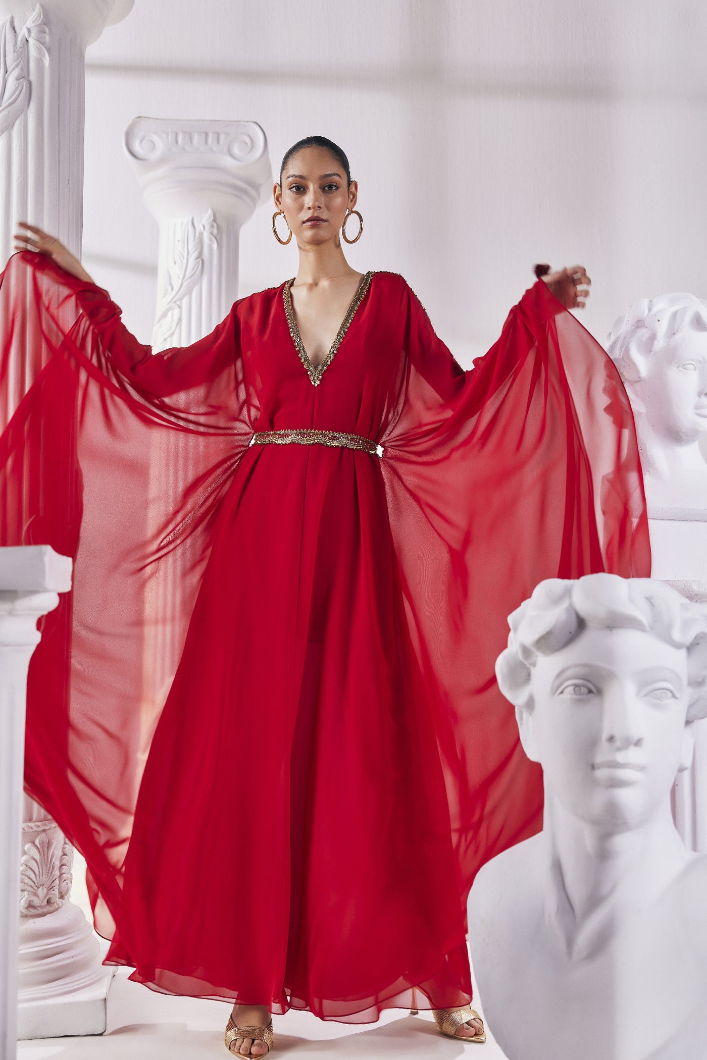 Mandira Wirk Long Kaftan indian designer wear online shopping melange singapore