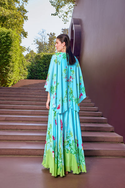 Mandira Wirk Mint Green Floral Dress indian designer wear online shopping melange singapore