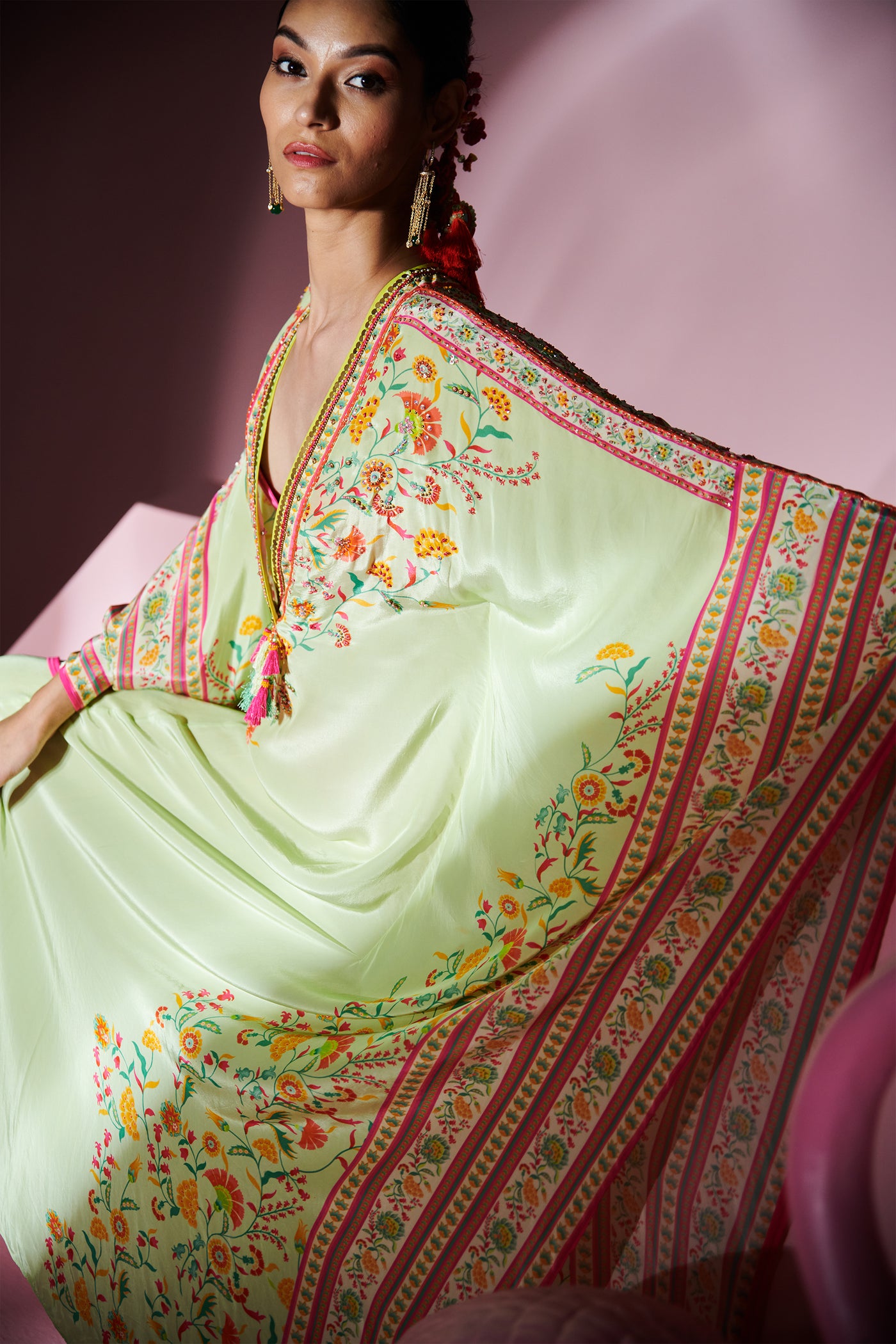 Mandira Wirk Nehir Kaftan indian designer wear online shopping melange singapore