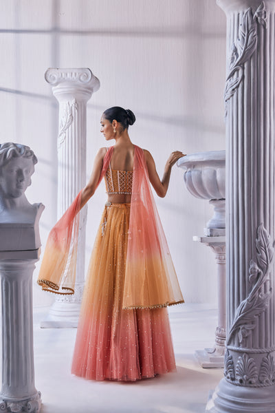 Mandira Wirk Ombre Lehenga Set indian designer wear online shopping melange singapore