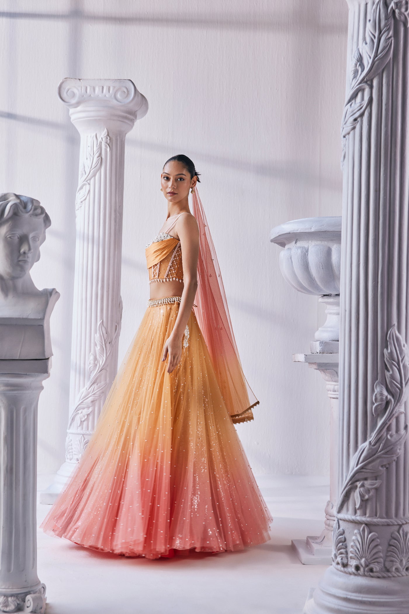 Mandira Wirk Ombre Lehenga Set indian designer wear online shopping melange singapore