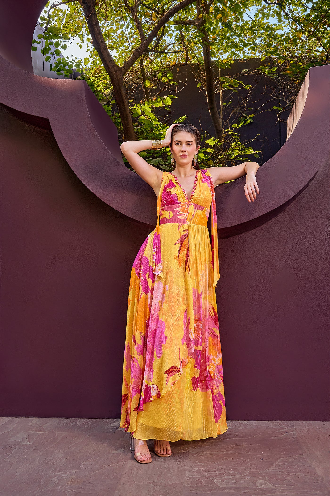 Orche Floral Fantasy Dress – Melange Singapore - Main Image