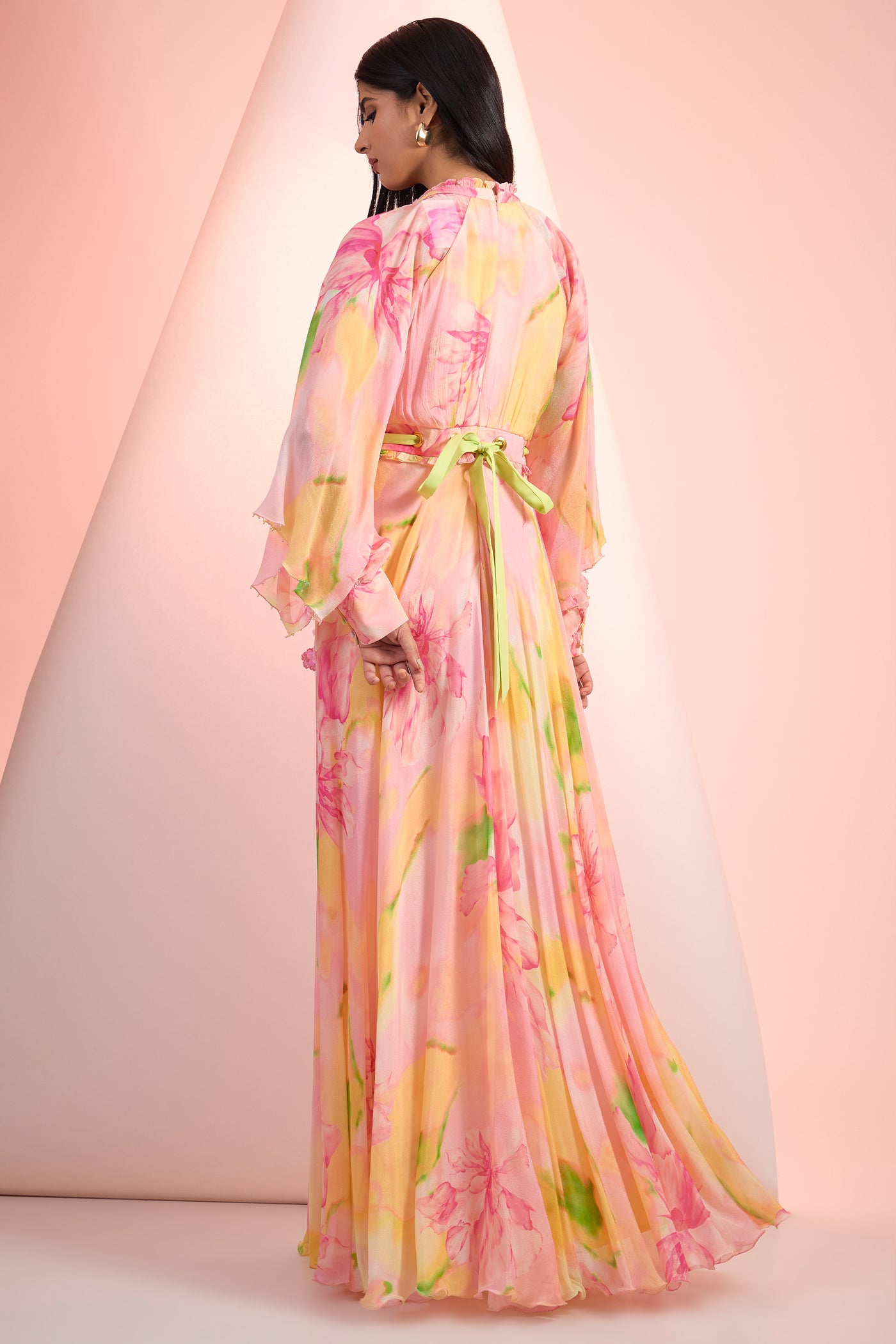 Mandira Wirk Pink Printed Dress Indian designer wear online shopping melange singapore