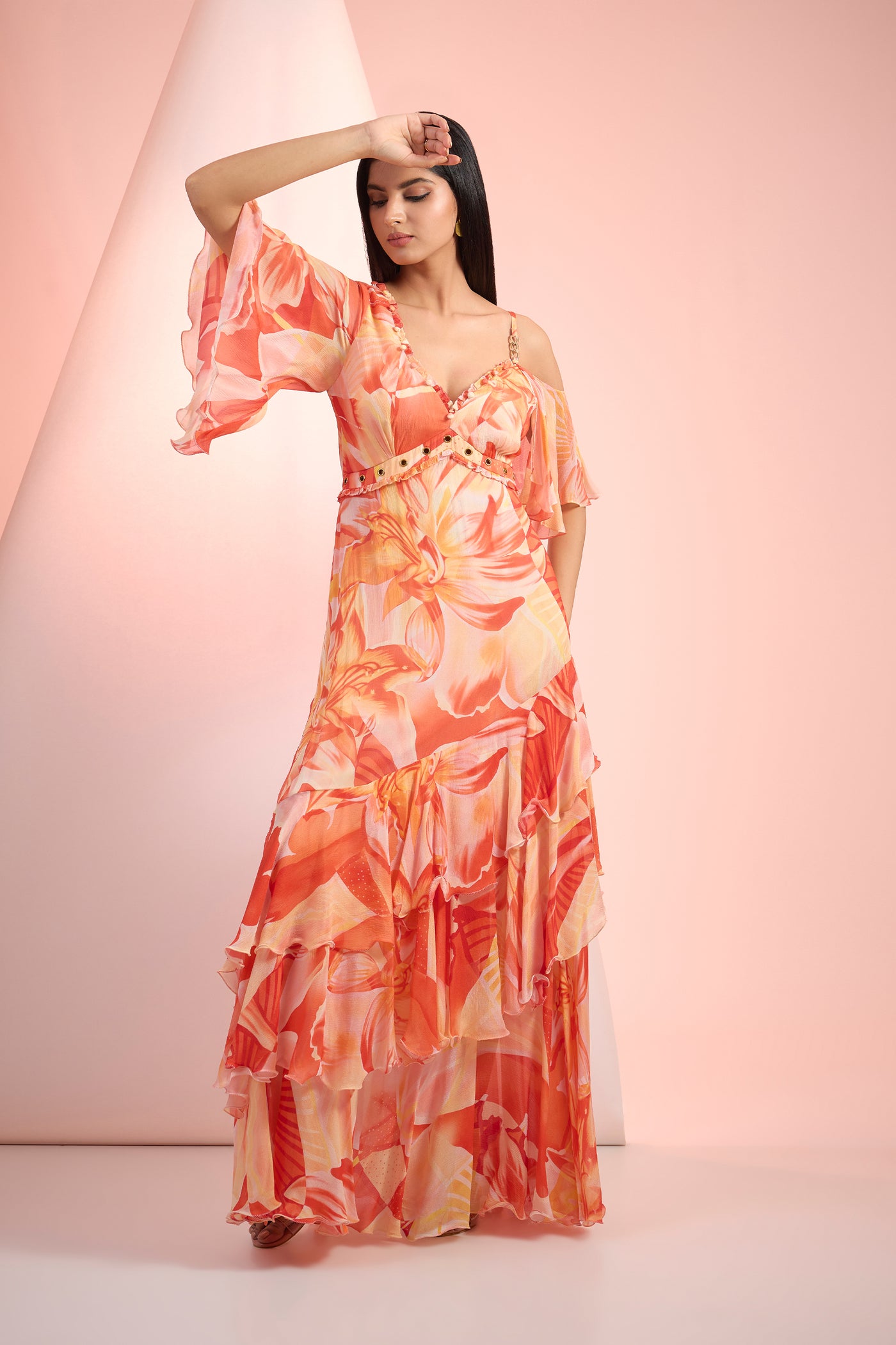 Mandira Wirk Printed Dress Indian designer wear online shopping melange singapore