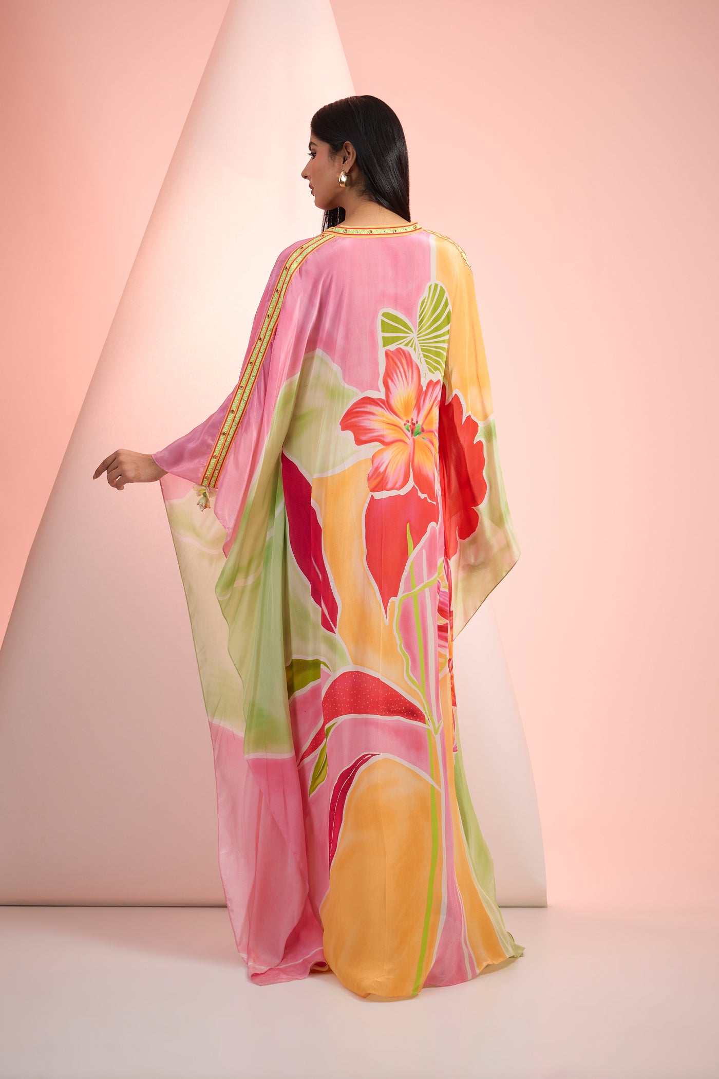 Mandira Wirk Printed Kaftan Indian designer wear online shopping melange singapore