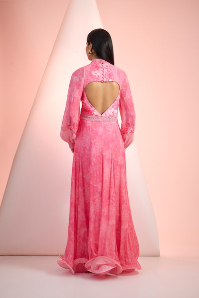 Mandira Wirk Printed Long Dress Indian designer wear online shopping melange singapore