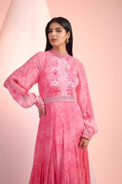 Mandira Wirk Printed Long Dress Indian designer wear online shopping melange singapore