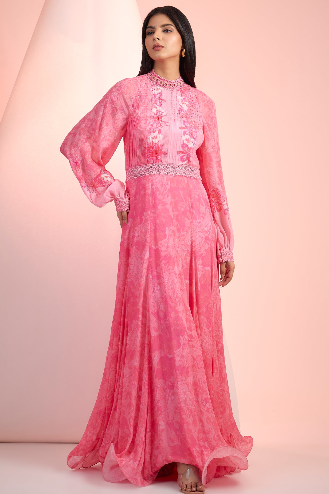 Mandira Wirk Printed Long Dress Indian designer wear online shopping melange singapore