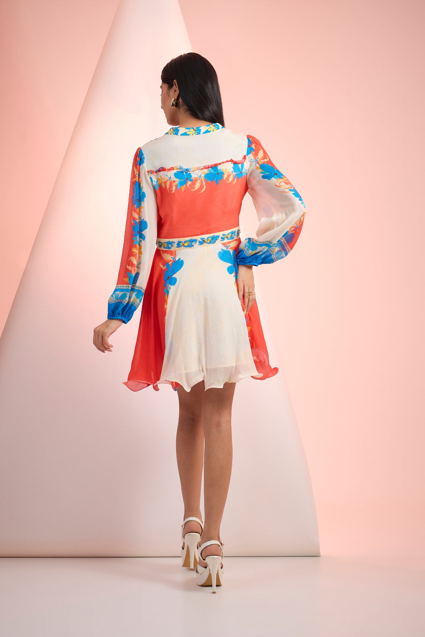 Mandira Wirk Printed Short Dress Indian designer wear online shopping melange singapore