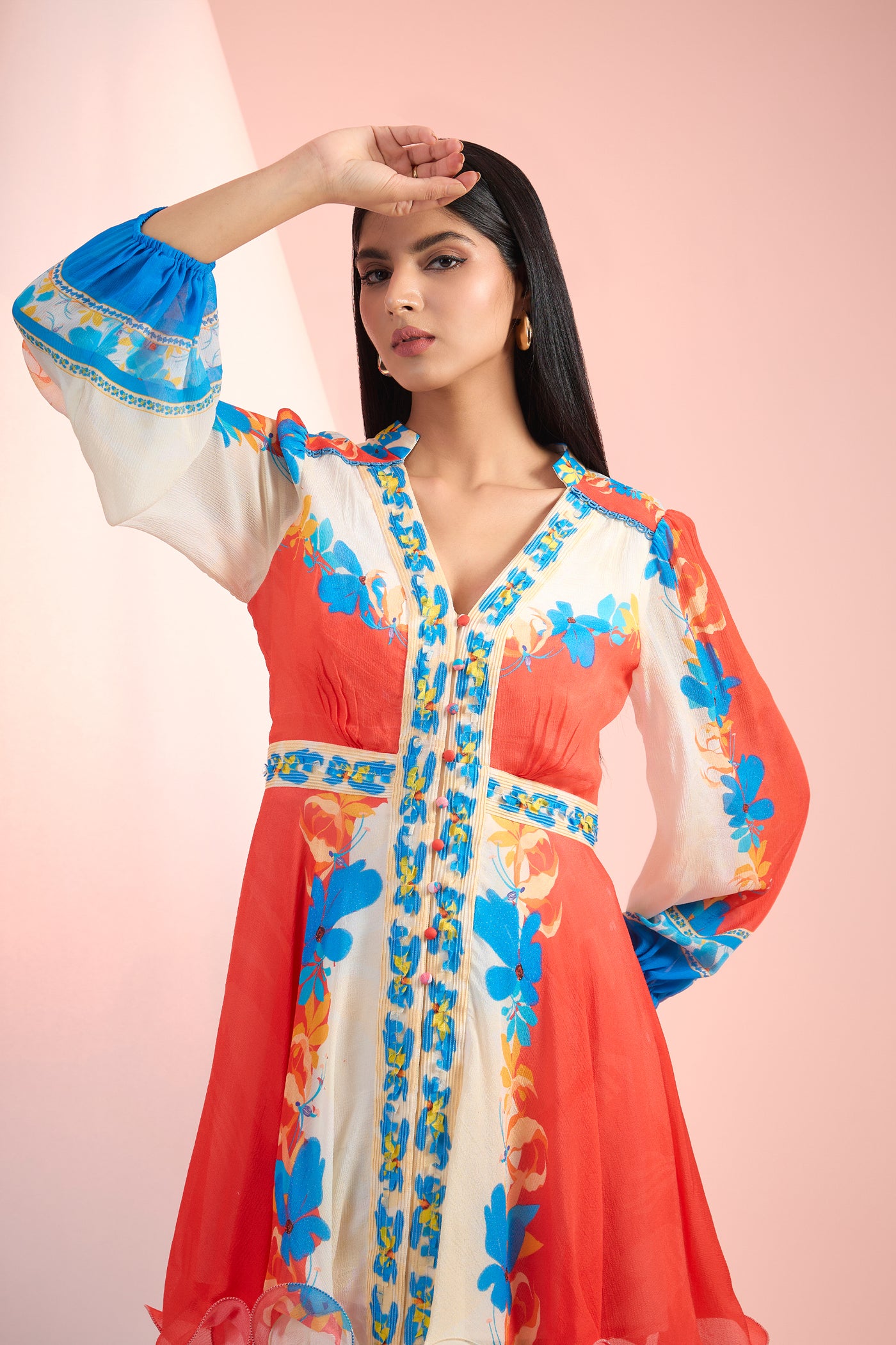 Mandira Wirk Printed Short Dress Indian designer wear online shopping melange singapore