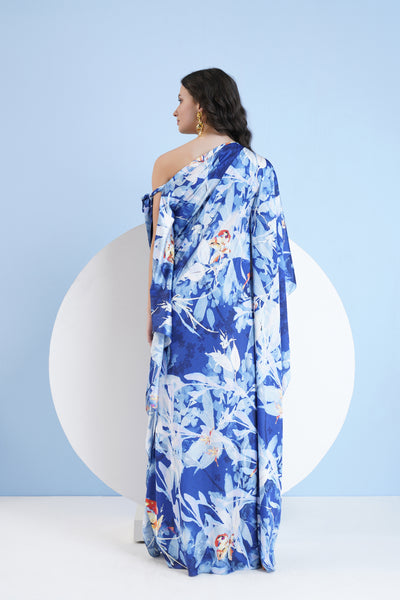 Mandira Wirk Printed Straight Kaftan With Knot Detail indian designer wear online shopping melange singapore