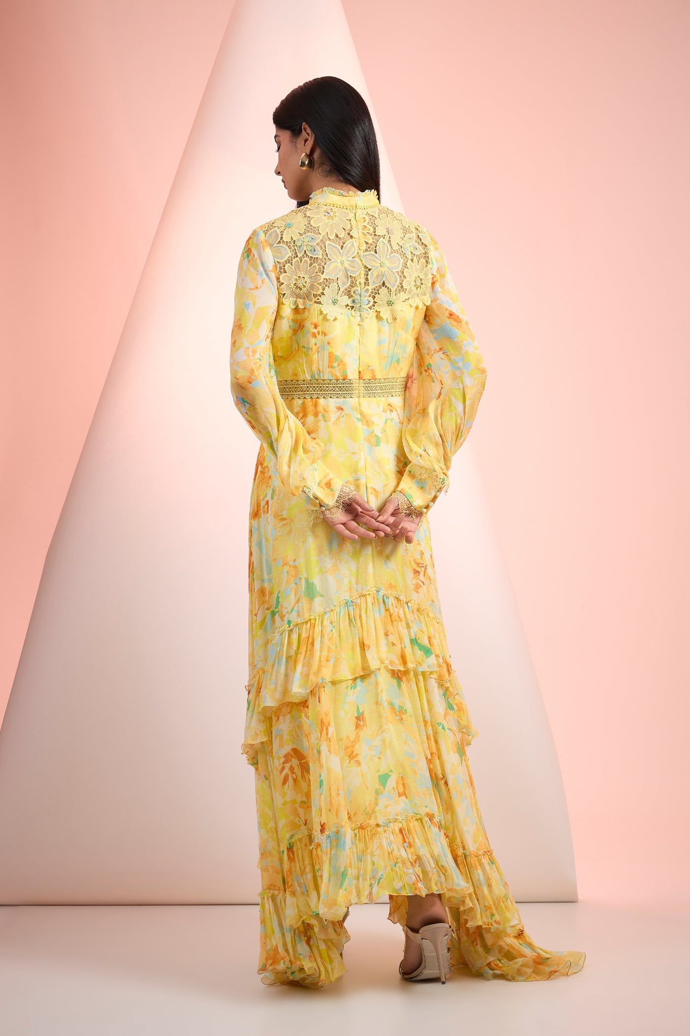 Mandira Wirk Printed Tier Dress Indian designer wear online shopping melange singapore