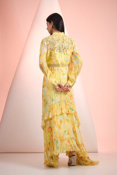 Mandira Wirk Printed Tier Dress Indian designer wear online shopping melange singapore