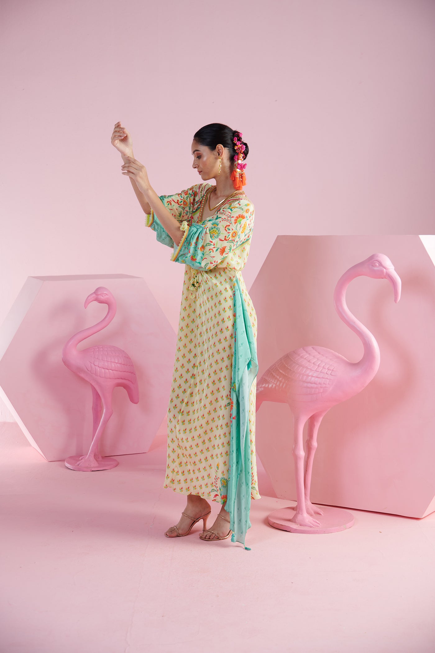 Mandira Wirk Seyda Kaftan indian designer wear online shopping melange singapore
