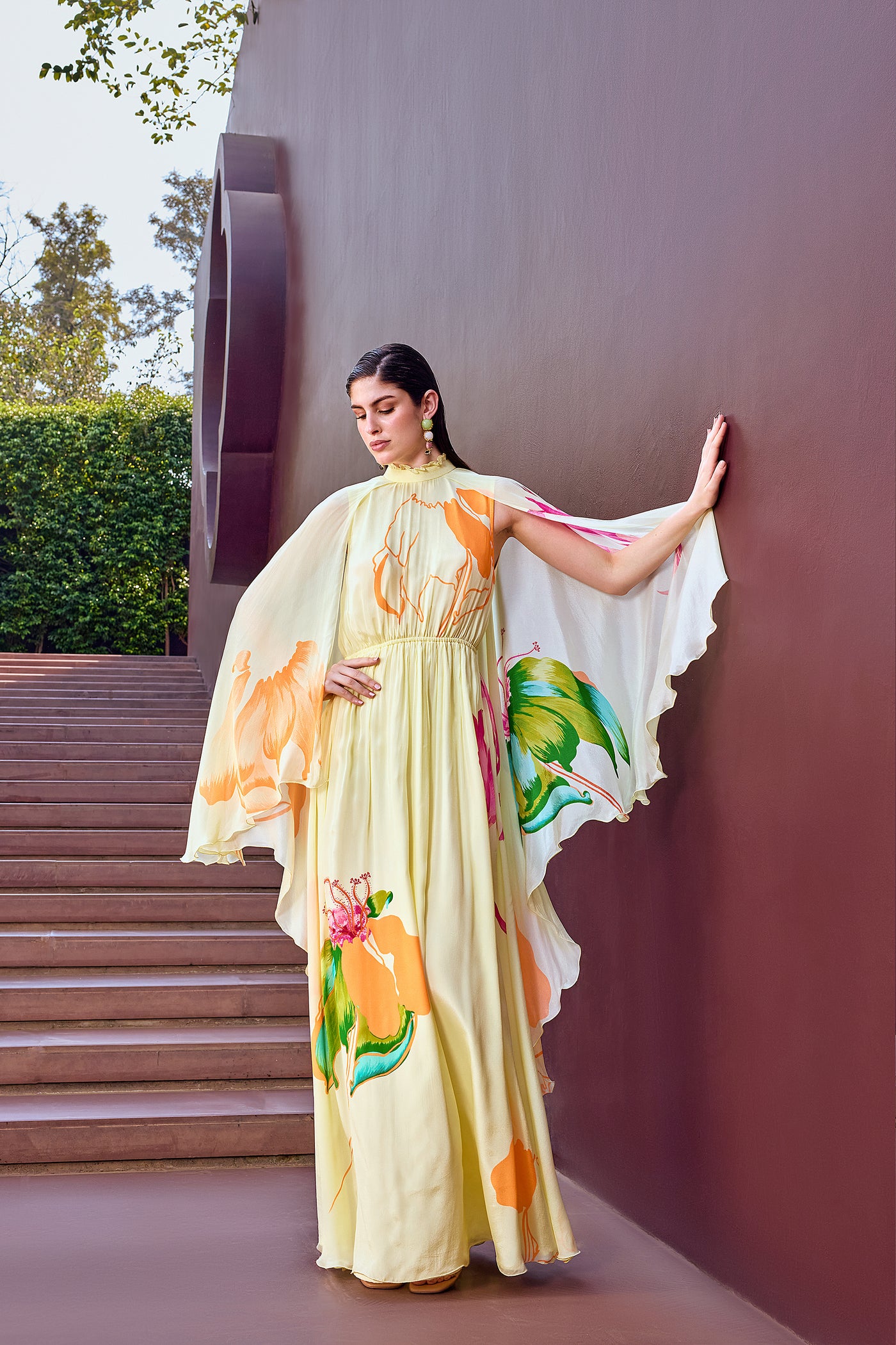 Mandira Wirk Wage Motif Placement Dress indian designer wear online shopping melange singapore