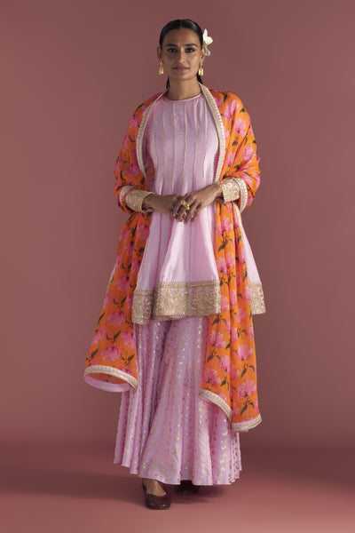 Masaba Baby Pink Springbud Sharara Set Indian designer wear online shopping melange singapore