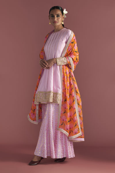 Masaba Baby Pink Springbud Sharara Set Indian designer wear online shopping melange singapore