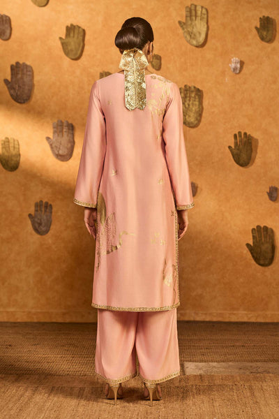 Masaba Babypink Crane Dawn Kurta Set indian designer wear online shopping melange singapore 