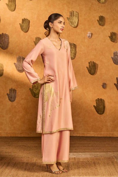 Masaba Babypink Crane Dawn Kurta Set indian designer wear online shopping melange singapore 