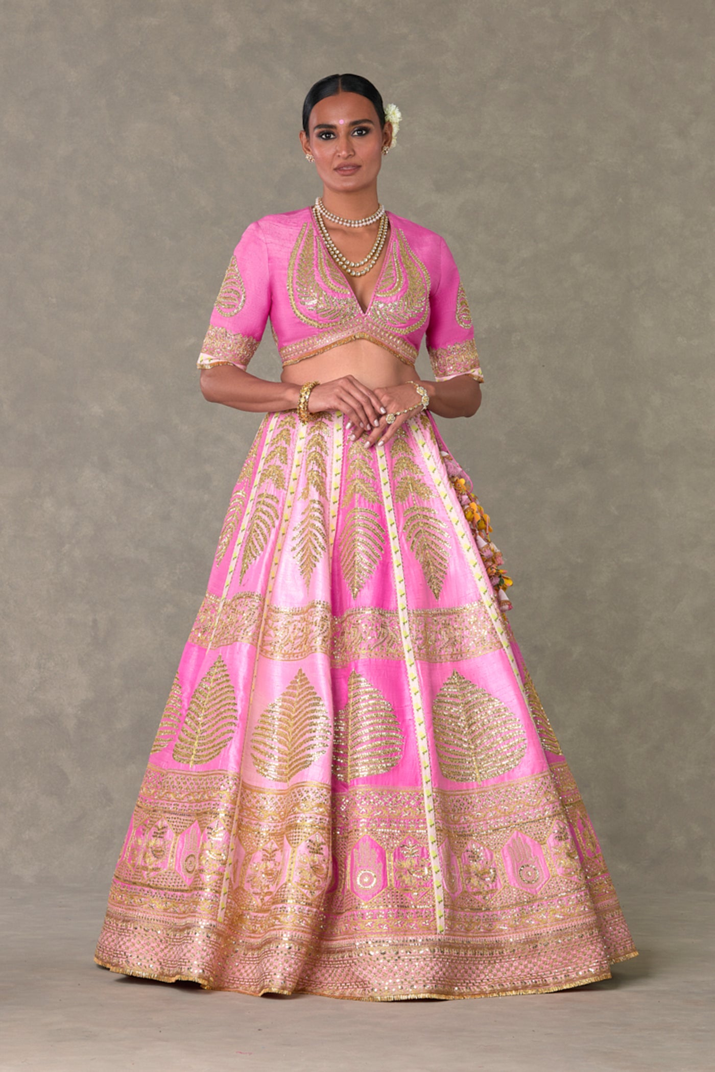 Masaba Barfi Pink Paan Patti Lehenga Set indian designer wear online shopping melange singapore