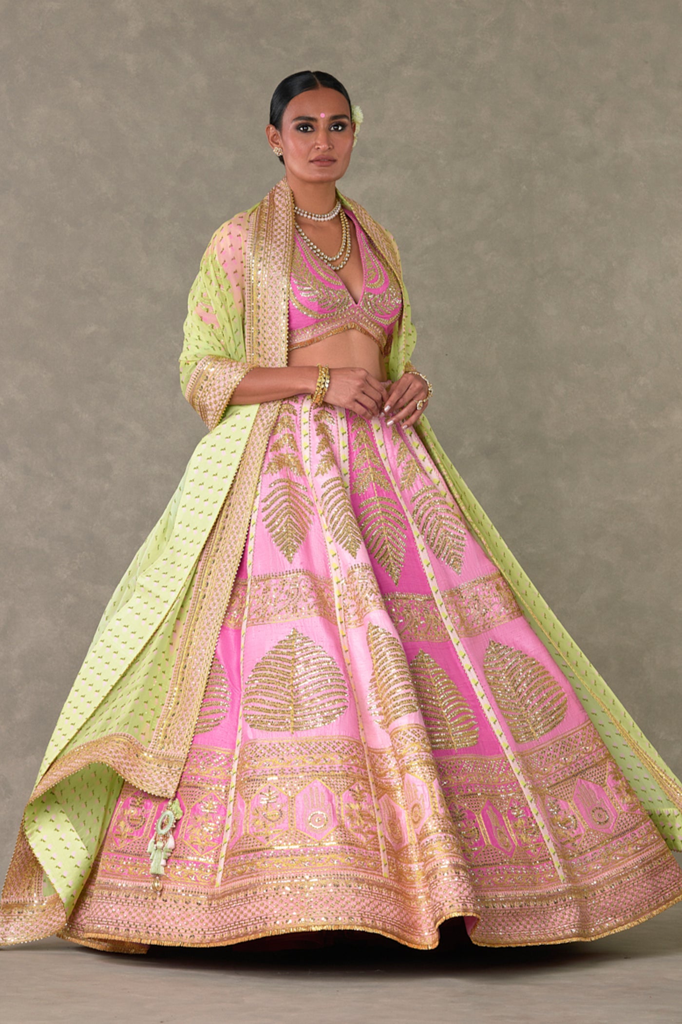 Masaba Barfi Pink Paan Patti Lehenga Set indian designer wear online shopping melange singapore