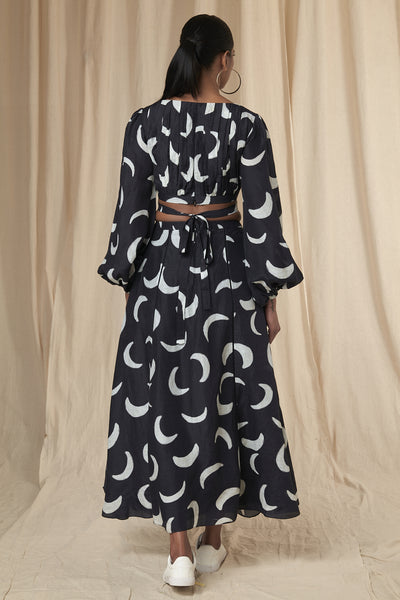 Masaba Beck Black Mooncrest cut out Dress indian designer wear online shopping melange singapore
