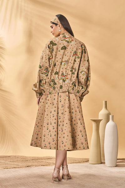 
Masaba Beige Miniature Dreams Bomber Jacket Set indian designer wear online shopping melange singapore