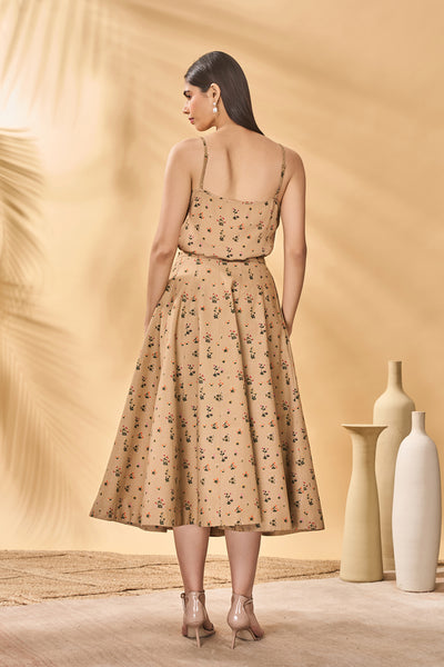 Masaba Beige Miniature Garden Skirt indian designer wear online shopping melange singapore