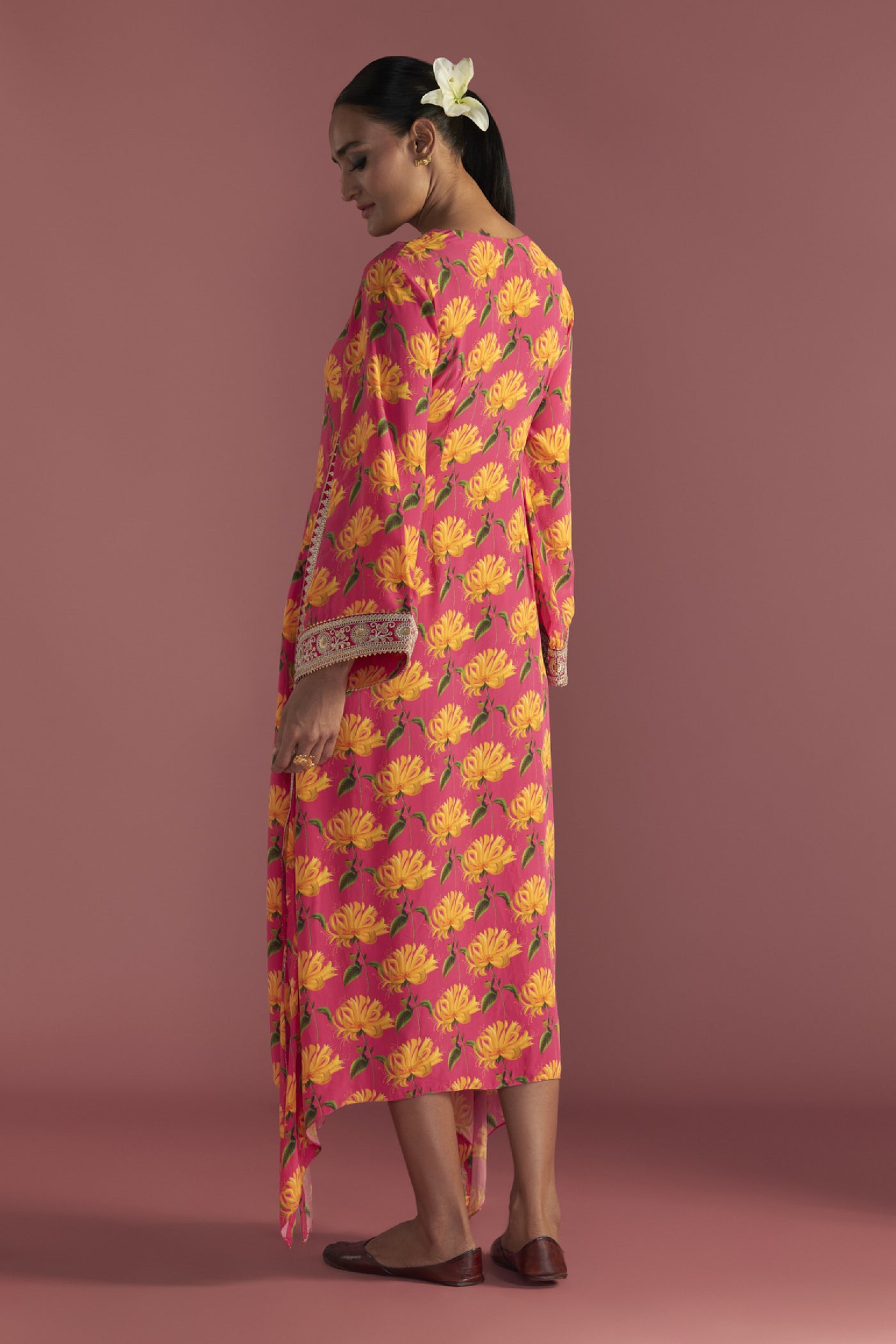 Masaba Berry Pink Mist Kaftan Indian designer wear online shopping melange singapore